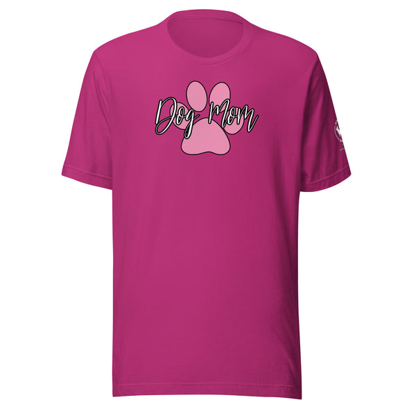Dog Mom Pink Paw Unisex t-shirt