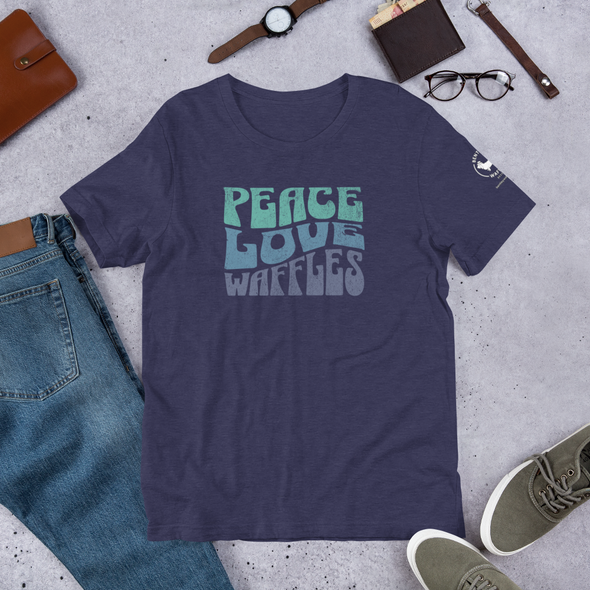 Peace Love Waffles Unisex t-shirt