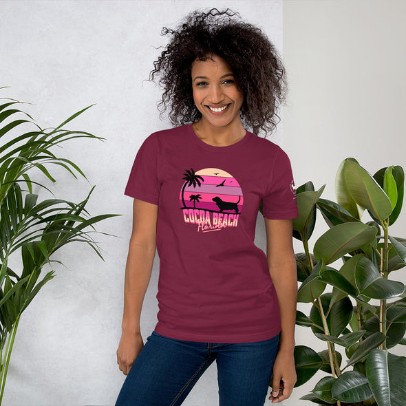 Cocoa Beach Basset Hound Unisex t-shirt