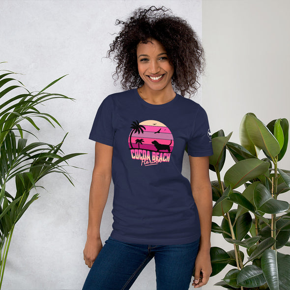 Cocoa Beach Basset Hound Unisex t-shirt