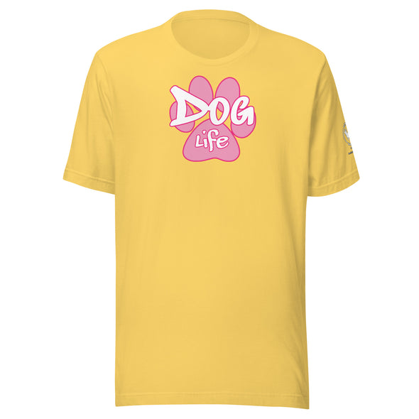 Dog Life Pink Paw Unisex t-shirt