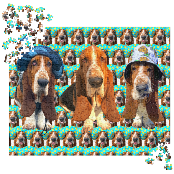 Three Basset Hounds Jigsaw puzzle