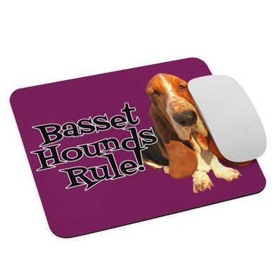 Basset Hounds Rule Mouse pad