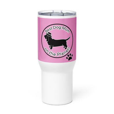 Best Dog Mom Travel mug with a handle