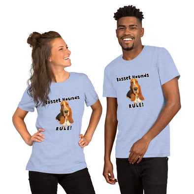 Basset Hounds RULE! Short-Sleeve Unisex T-Shirt